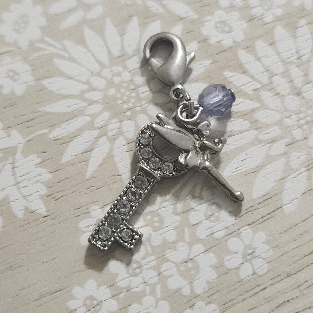 Disney Silver Peter Pan Tink Tinkerbell Zipper Pull On Charm
